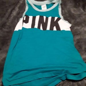Victoria's Secret Pink blue muscle t size xsmall